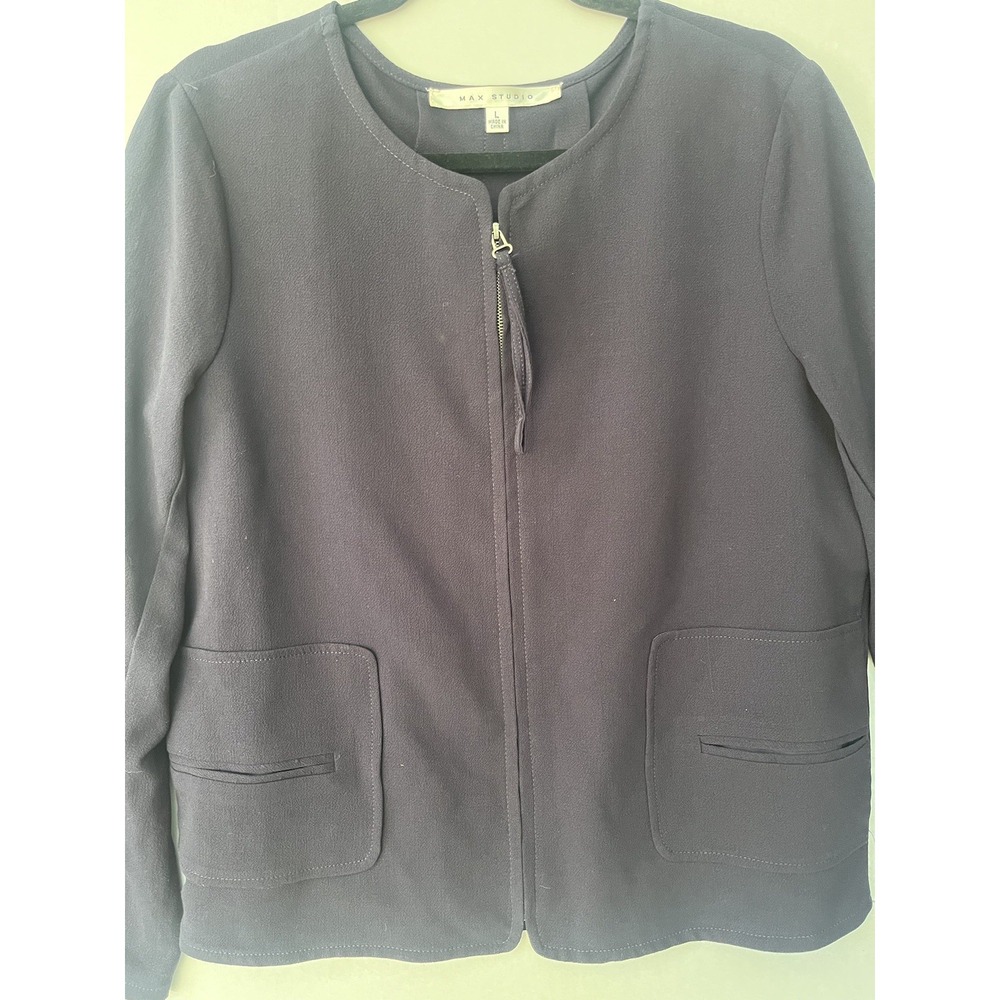 Max Studio Women's Jacket In Blue Size‎ Large